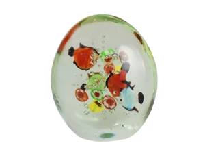 Italian Murano Venezia Hand Blown Double Sided Fish Aquarium Paperweight Glass Art