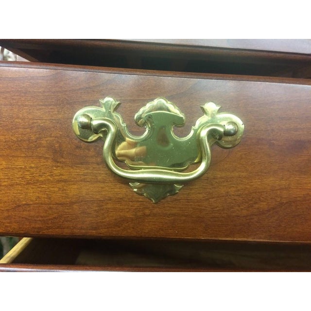 Brown Vintage Highboy Chest of Drawers, Attributed to Councill Craftsmen Furniture For Sale - Image 8 of 12