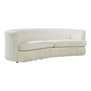 Weiman Mid Century Channeled Crescent Sofa For Sale