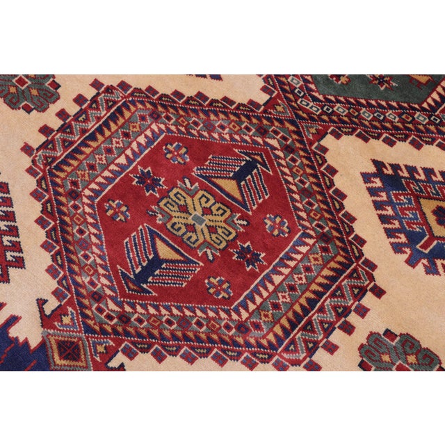 1980s Rustic Shirwan Gold/Blue Wool Rug - 4'6''x6'5'' For Sale - Image 5 of 10