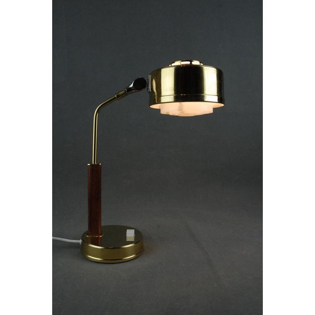 Brown Vintage Swedish Table Lamp in Brass for BJS Skellefteå, 1950s For Sale - Image 8 of 14