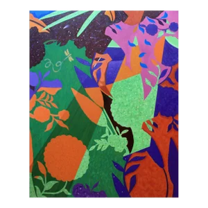 "Whisper of the Dawn" Contemporary Original Abstract Acrylic Painting by Albert Leon Sultan