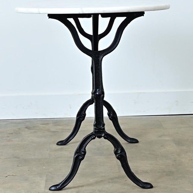 Early 20th Century French Marble Top Capsule Shape Bistro Table For Sale In Baton Rouge - Image 6 of 11