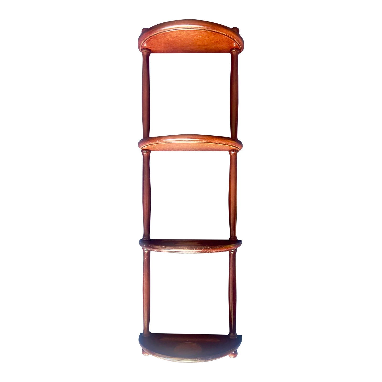 Vintage Bombay Co EspressoTea Cup and Saucer Holder Mahogany Wood