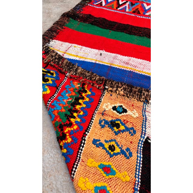 Red 1980s Colorful Vintage Kilim Rug - 10.3 X 4.95 Ft For Sale - Image 8 of 12