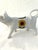 Charming white ceramic cow/bovine creamer featuring a sunflower motif. Excellent condition.