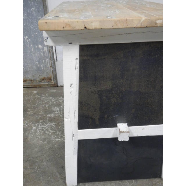 Fir and Metal Cash Register Counter, 1980 For Sale - Image 11 of 14