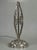 David Gueron Degue Degue French Art Deco Table Lamp 1930s - Floral Glass & Nickeled Bronze For Sale - Image 4 of 9