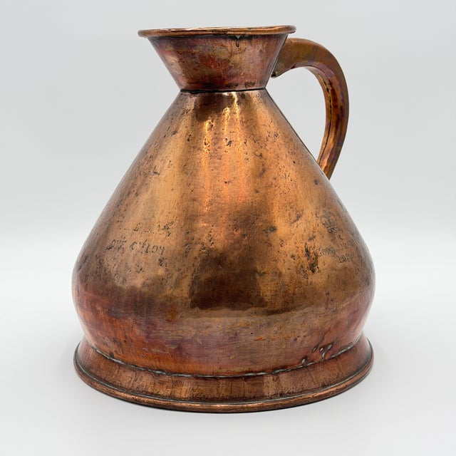 A rare historical find. This antique copper haystack jug was produced in 1898 for Queen Victoria's British Colonial...