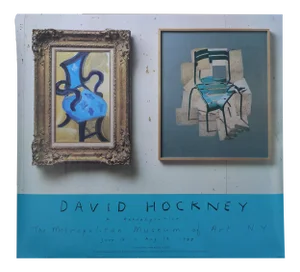 1988 David Hockney a Retrospective Exhibition Poster