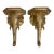 Pair of 1930s Brass Elephant Head Motif Wall Brackets For Sale