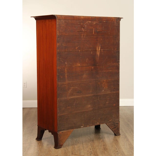 Antique American Cherry Hepplewhite Tall Chest of Drawers For Sale - Image 12 of 12