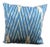 Contemporary Blue Ikat Decorative Pillow Cover For Sale