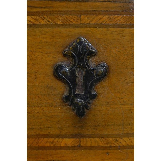 Italian Continental 19th Century Inlaid 3 Drawer Olivewood Chest For Sale - Image 13 of 16