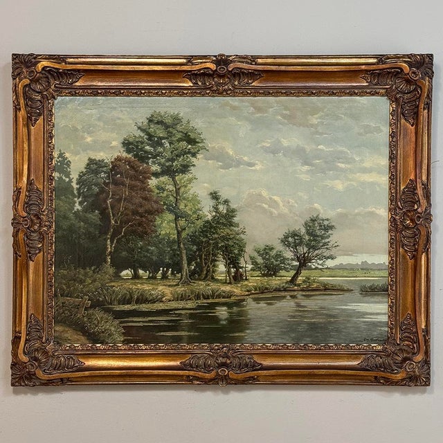 Early 20th Century Framed Oil Painting on Canvas by George Roelandt For Sale - Image 5 of 15