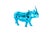 Blue Azure Resin Rhino Spirit from Richard Orlinski For Sale - Image 8 of 9