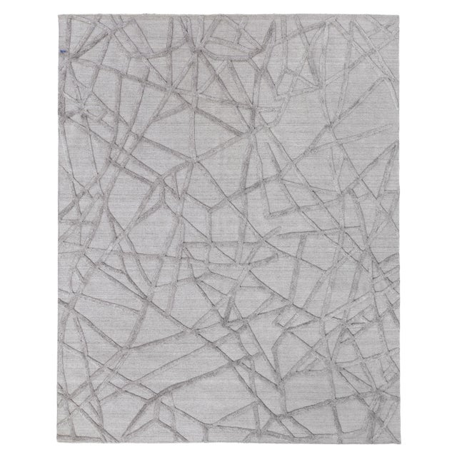 Wellington Gray Hand loom Wool Area Rug - 10'x14' For Sale