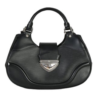 Black Epi Leather Montaigne Shoulder Bag For Sale