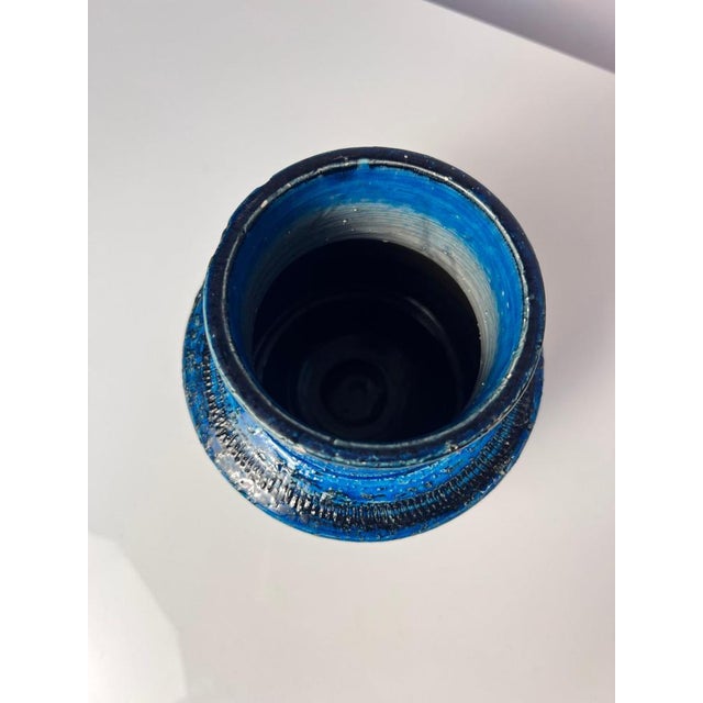 Rimini Blu Vase by Aldo Londi for Bitossi For Sale - Image 9 of 11