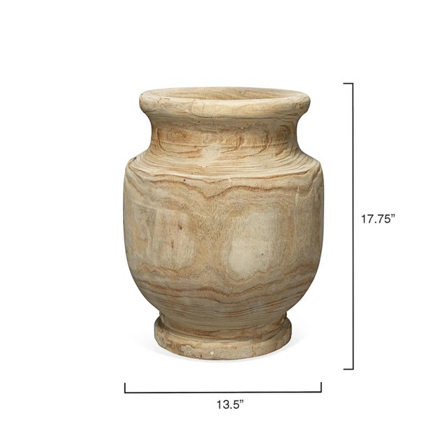 Contemporary Jamie Young Laguna Wooden Vase For Sale - Image 3 of 12