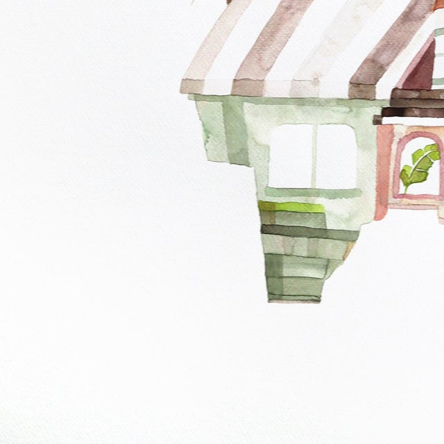 l.a. Facades - Original Los Angeles Architecture Acrylic Painting on Canvas by Maria C Bernhardsson For Sale - Image 4 of 7