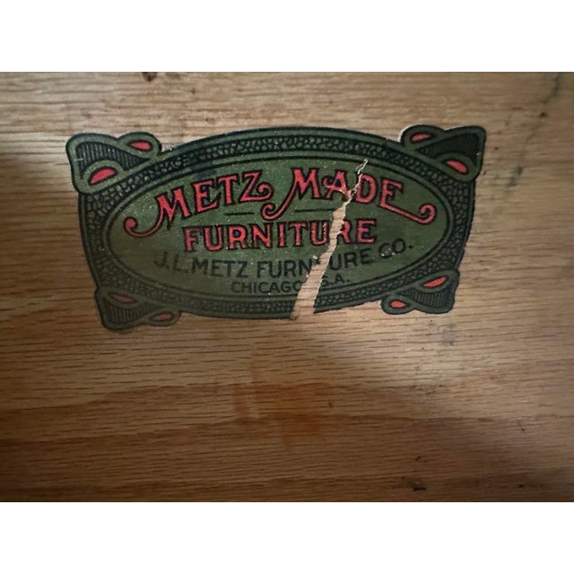 Antique Spanish Revival Oak Buffet or Credenza by J. L. Metz of Chicago