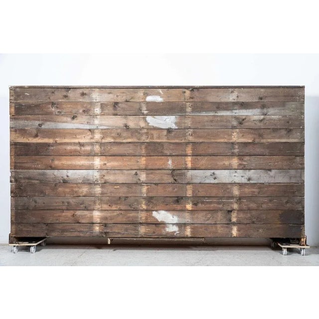 19th Century English Ironmonger's Pine Shelving Cabinet For Sale - Image 9 of 10