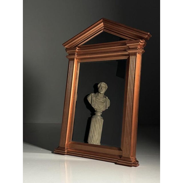 Brown Neoclassical Mirror in Copper-Colored For Sale - Image 8 of 18