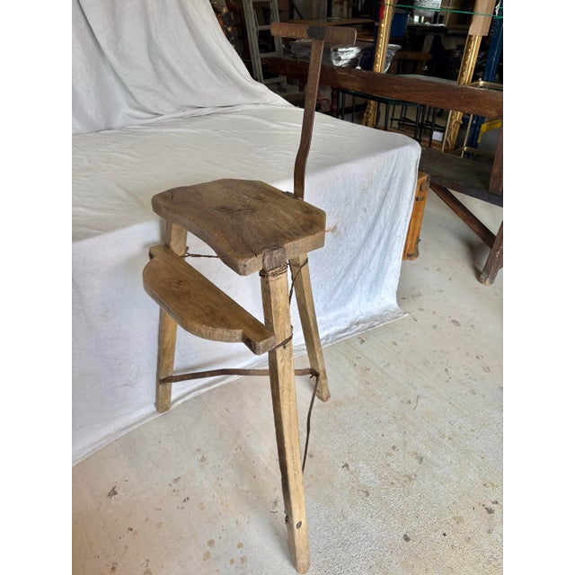 Late 19th Century French Wood and Iron Artist Work Chair For Sale - Image 13 of 13