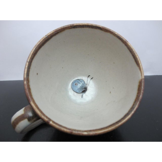 Ken Edwards El Palomar Blue Bird Tonala Mexico Folk Art Coffee Tea Cup & Saucer For Sale - Image 10 of 11