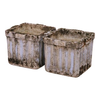 Pair of 19th Century French Normandy Cast Stone Garden Planters For Sale