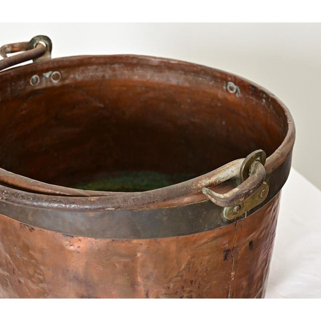 Metal French 19th Century Heavy Copper Cooking Pot For Sale - Image 7 of 8