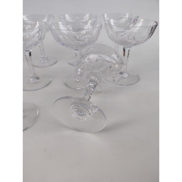 VIC Champagne Coupes in Crystal from Saint Louis, 1930s, Set of 10 For Sale - Image 6 of 8