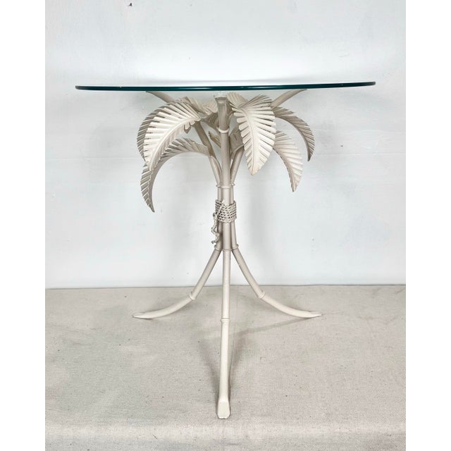 Vintage Metal Palm Tree Side Table For Sale - Image 4 of 11
