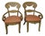 Vintage Mustard Hand Painted Swedish Style Scroll Arm Chairs - A Pair For Sale