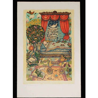 Cynthia Segato, Le Chete Stanze si Aprono ai Sogni, Etching, 1990 For Sale