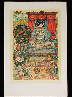 Cynthia Segato, Le Chete Stanze si Aprono ai Sogni, Etching, 1990