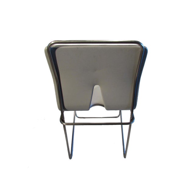 Mid-Century Italian Modern Grey Leather Chairs, Ca 1960 - Set of 2 For Sale In San Diego - Image 6 of 6