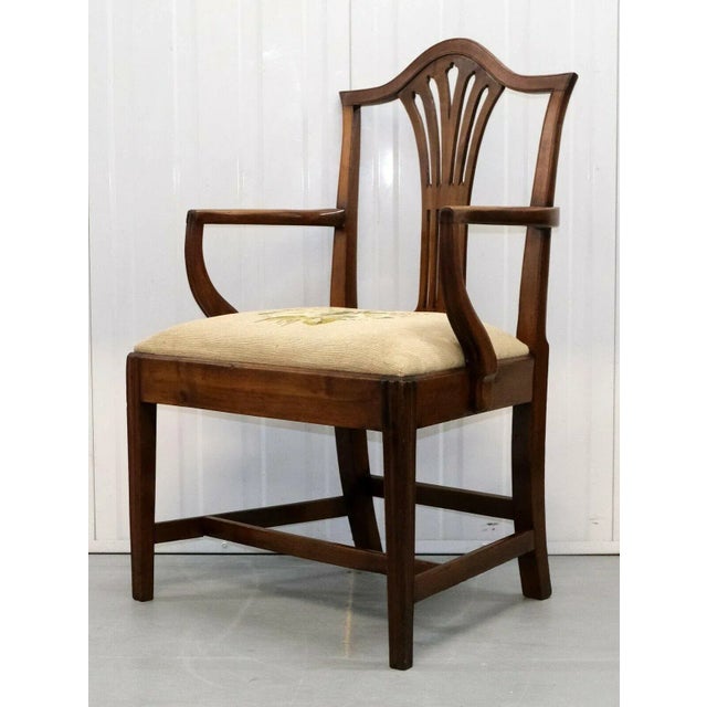 Late 19th Century Mahogany Armchair with Shield Back from Hepplewhite For Sale - Image 6 of 14
