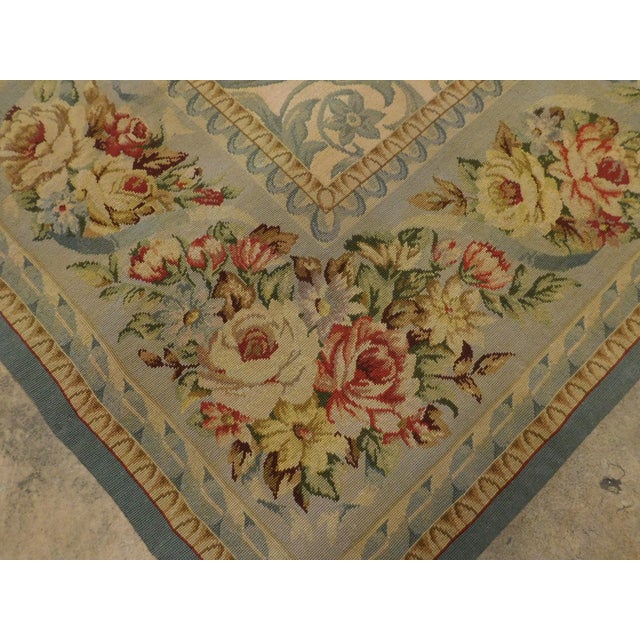 Vintage Hand Made Wool Needlepoint For Sale In Los Angeles - Image 6 of 12