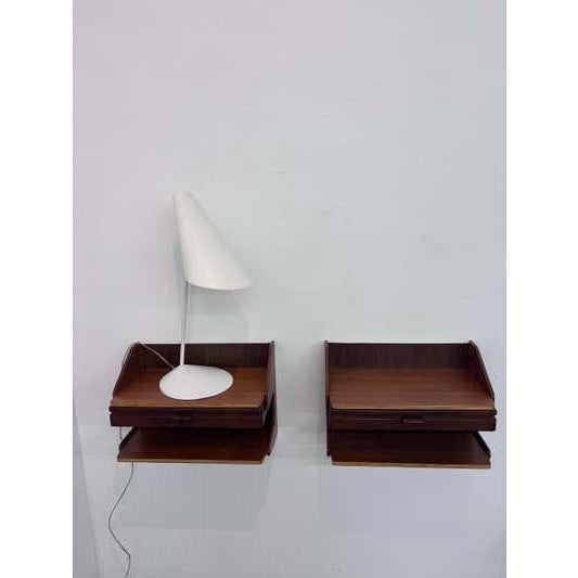 Danish Teak Nightstands in Hans J. Wegner Style, Mid-Century 1958, Pair For Sale - Image 14 of 17