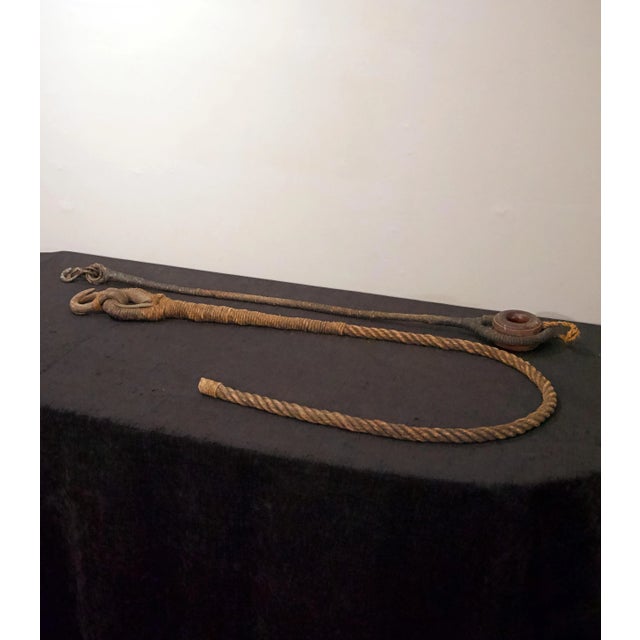 American Antique Ropes and Tackle for 19th Century Waling Vessel - 2 Pieces For Sale - Image 3 of 5