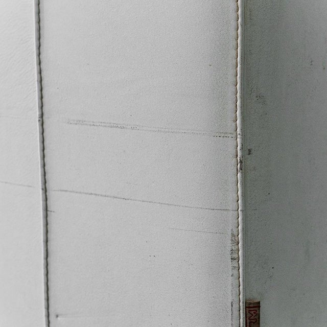 Patrick Model 3-Seater Sofa in White Leather from Flexform For Sale - Image 6 of 15