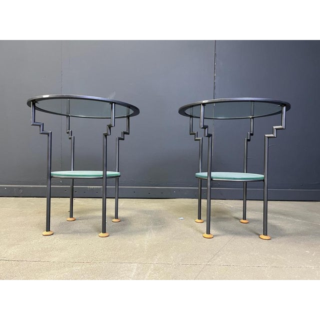 1980s Postmodern Side Tables, 1980s, Set of 2 For Sale - Image 5 of 12