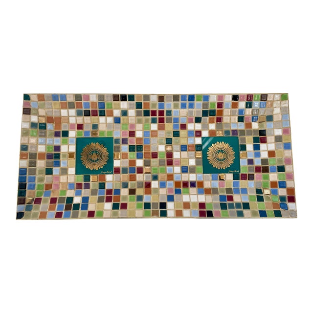 Midcentury MCM Geoges Briard Mosaic Tray For Sale