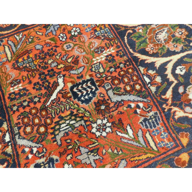 Antique Persian Bakhtiati Hand-Knotted Rug. 4'x 4'3" For Sale - Image 11 of 18