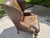 Vintage Ethan Allen Leather Wingback Armchair With Carved Claw Feet For Sale - Image 9 of 12