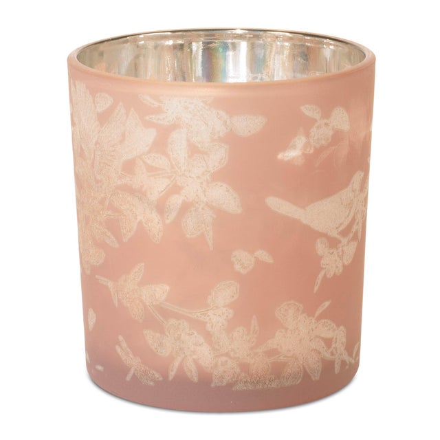 Bird and Floral Print Votive Holder (Set of 3) For Sale In Chicago - Image 6 of 6
