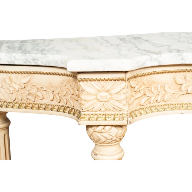 Maison Jansen Louis XVI Style White Painted Console Table From The Waldorf For Sale - Image 10 of 13
