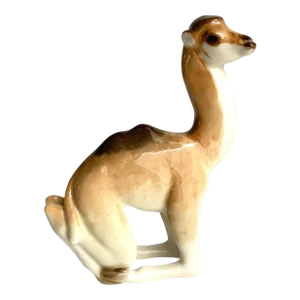 Lomonosov Camel Figurine Soviet Lfz Ussr Vintage Porcelan